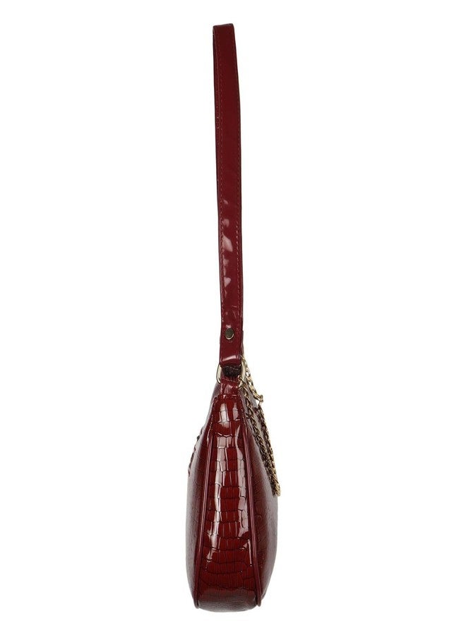 Dcozi Purses for Women Dumpling Small Hobo Bags Vegan Ladies Clutch Hand Bag PU Shoulder Bag -SB01 (Maroon) - Image 4